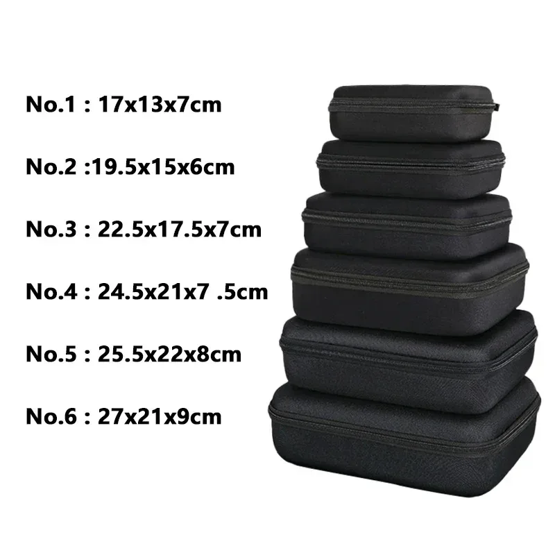 boîte de rangement eva 3 pièces/1 pièces, sac de voyage à fermeture éclair, rangement de protection portable, organisateur d'outils d'extérieur, étui d'accessoires multicolore