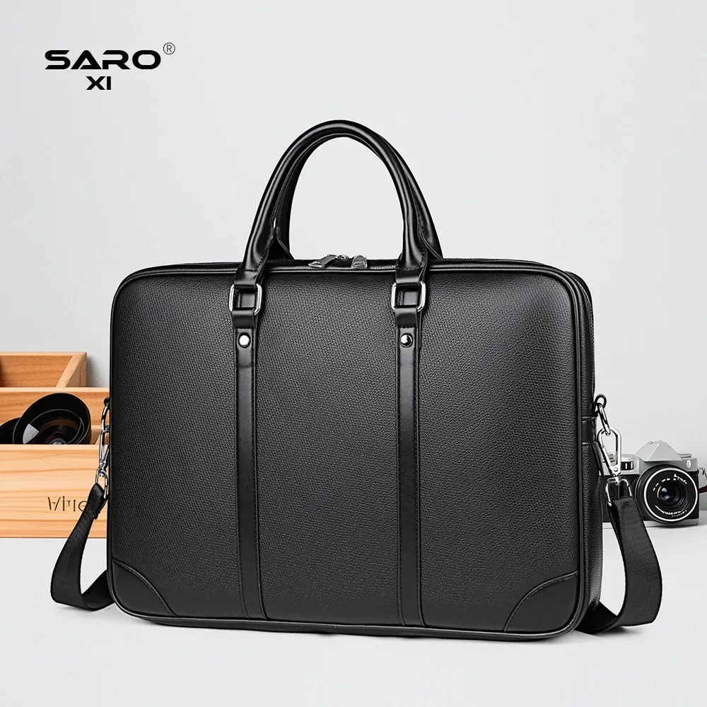 nouvelle sacoche de luxe en cuir pu pour hommes, sac messager d'affaires, sac à main pour ordinateur portable, sac à bandoulière de designer pour homme