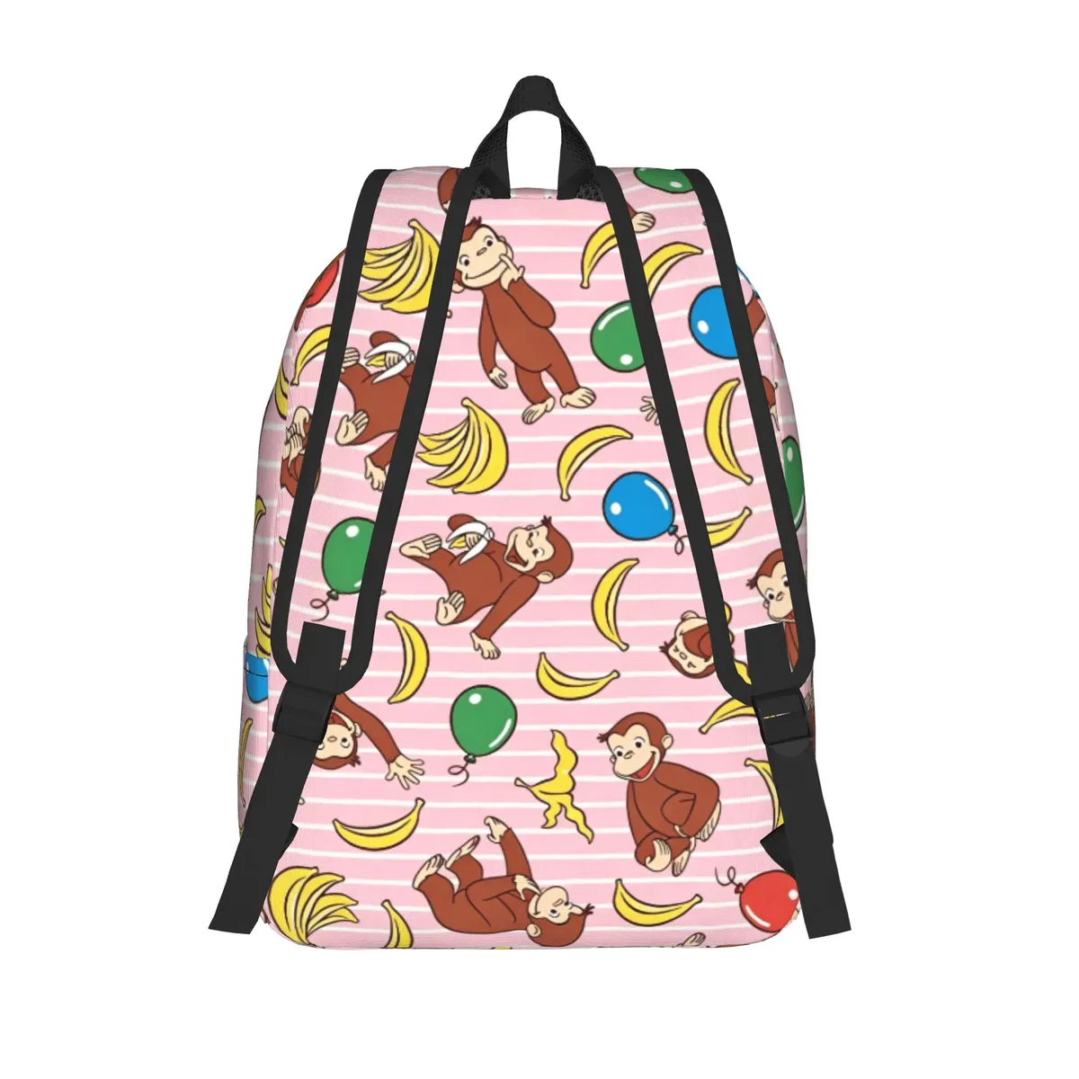sac à dos pour adolescents curious george monkey cartoon, sac à dos de sport, de randonnée, de voyage, série télévisée, sac à dos unisexe, sacs en toile pour ordinateur