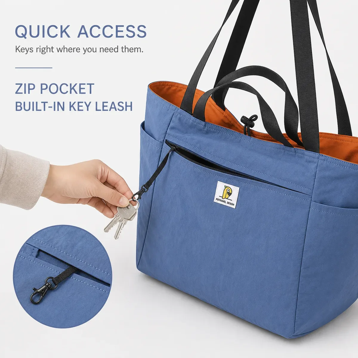 sac fourre-tout en nylon lavé pour femmes, réversible, léger, grande capacité, sac à main à bandoulière, résistant à l'eau, sac de voyage multi-poches