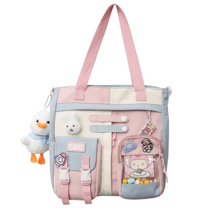 sacs à main pour étudiants, cartable japonais coloré de grande capacité pour filles, sacs à livres respirants et imperméables pour adolescentes