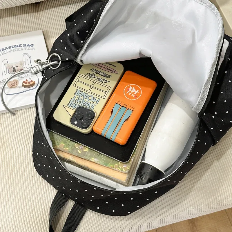 sac à dos pour clavier de piano à pois, en nylon imperméable, grand format, pour étudiants, élégant, léger, sac de voyage et de rangement