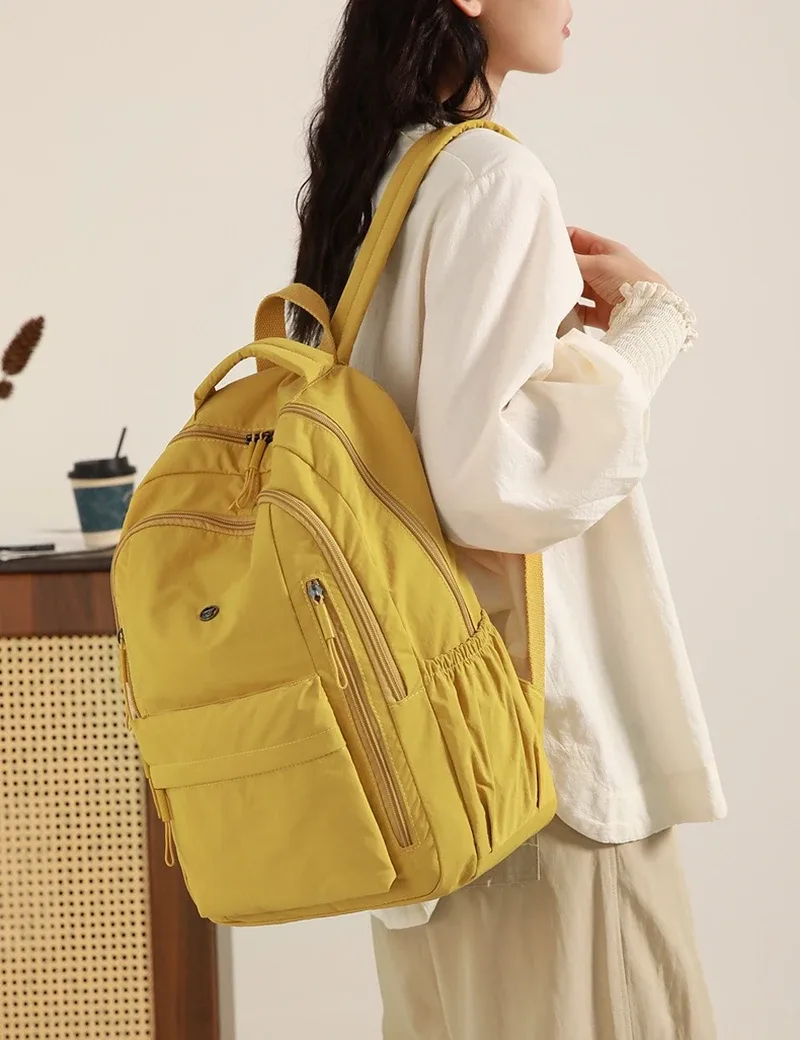 nesitu léger a4 grande capacité noir gris bleu rose vert jaune 14 pouces ordinateur portable hommes femmes voyage sac à dos sac d'école m394