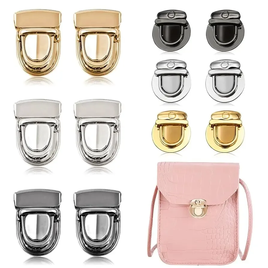 10 pièces serrures en métal sac fermoir boucles de capture pour sacs à main sacs à bandoulière sac à main fourre-tout fermetures fermoirs à pression bricolage artisanat sac accessoires
