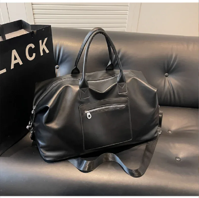 sac à main de voyage en cuir de bonne qualité pour hommes et femmes, fourre-tout d'affaires de grande capacité, sacs à bandoulière, sac de shopping, nouvelle mode coréenne