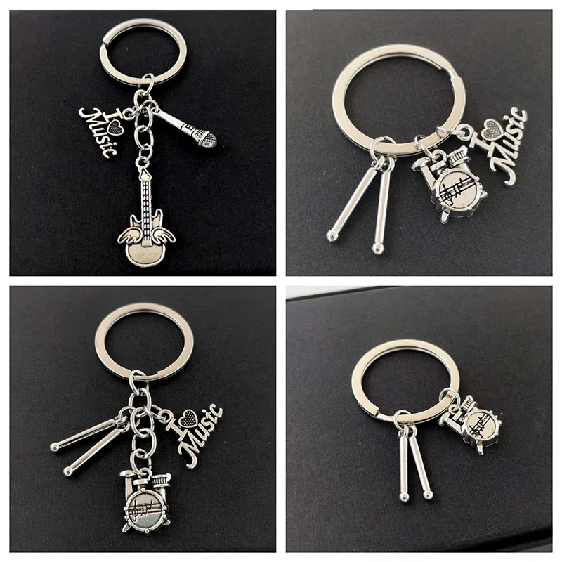 Kit de pendentif de bande de sac à dos pour les amateurs de musique Pop, porte-clés de batterie, porte-clés de sac à dos Rock