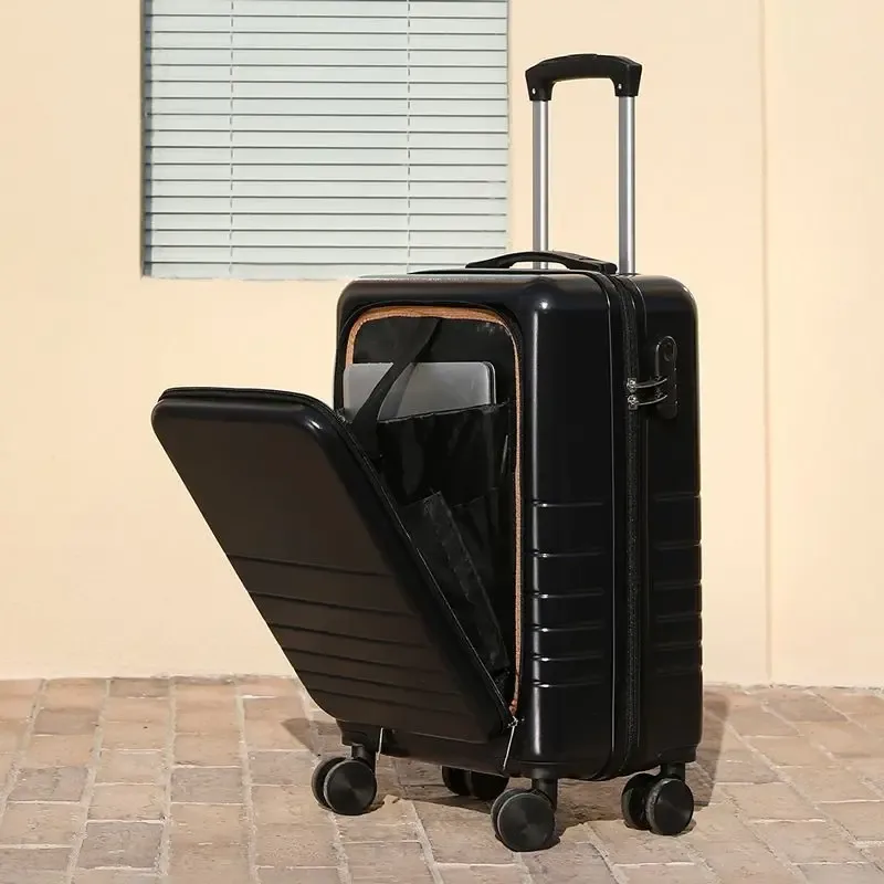 valise de voyage à roulettes pour femme, chariot avant ouvert, 20 pouces, 10 kg, nouvelle collection