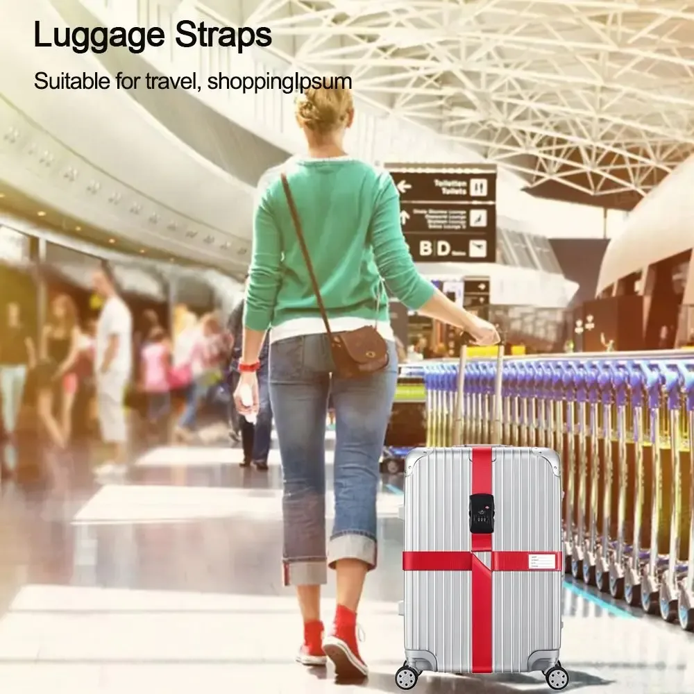 tsa mot de passe douane serrure bagages ceinture croisée réglable valise de voyage bande bagages valise corde sangles accessoires de voyage
