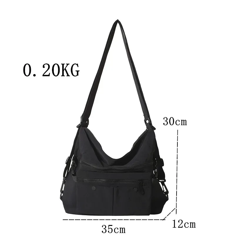 sac à bandoulière en nylon pour femmes, sacoches de grande capacité, fourre-tout de voyage, sac à dos avec sangle pour dames