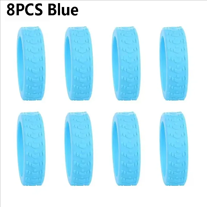 8 protections en silicone anti-bruit pour roulettes de valise et bagages de voyage
