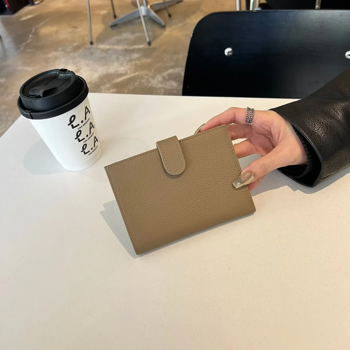 porte-passeport en cuir véritable ultra-fin avec nom personnalisé, porte-cartes multifonctionnel, porte-billets, sac de rangement