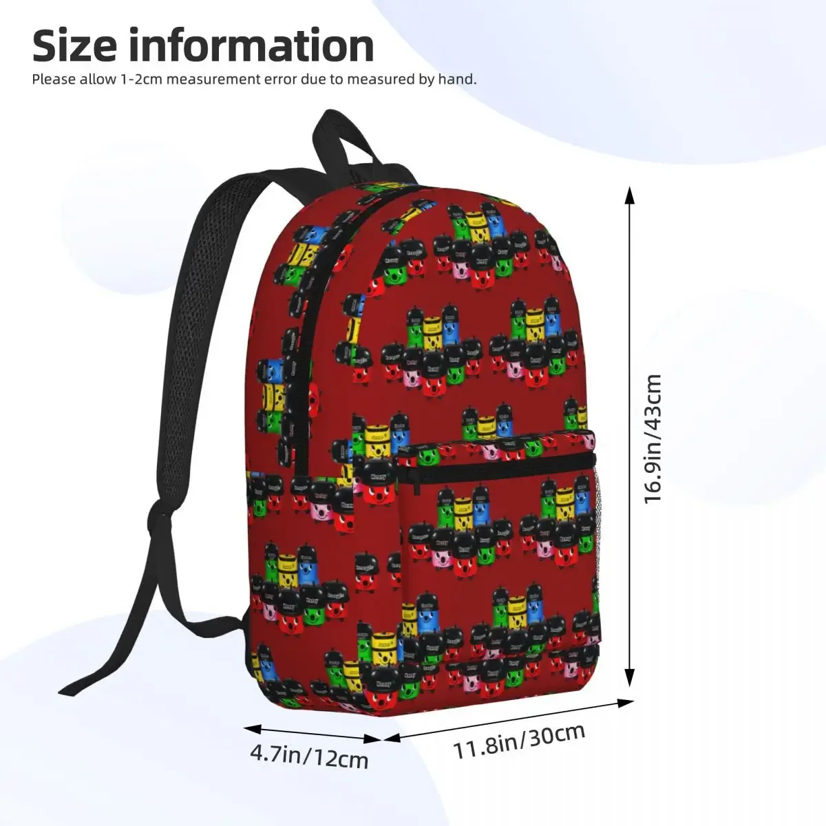 henry hoover and friends sac à dos pour étudiants, sac d'école, sac à dos de voyage pour garçons et filles, sac à bandoulière