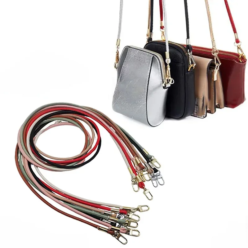 lot de 6 accessoires de remplacement pour sac à bandoulière et portefeuille en pu, sangle remplaçable simple et polyvalente en pu avec boucle carrée et corde ronde, accessoires pour sac à bandoulière simple ou croisé, ou cordon de téléphone.