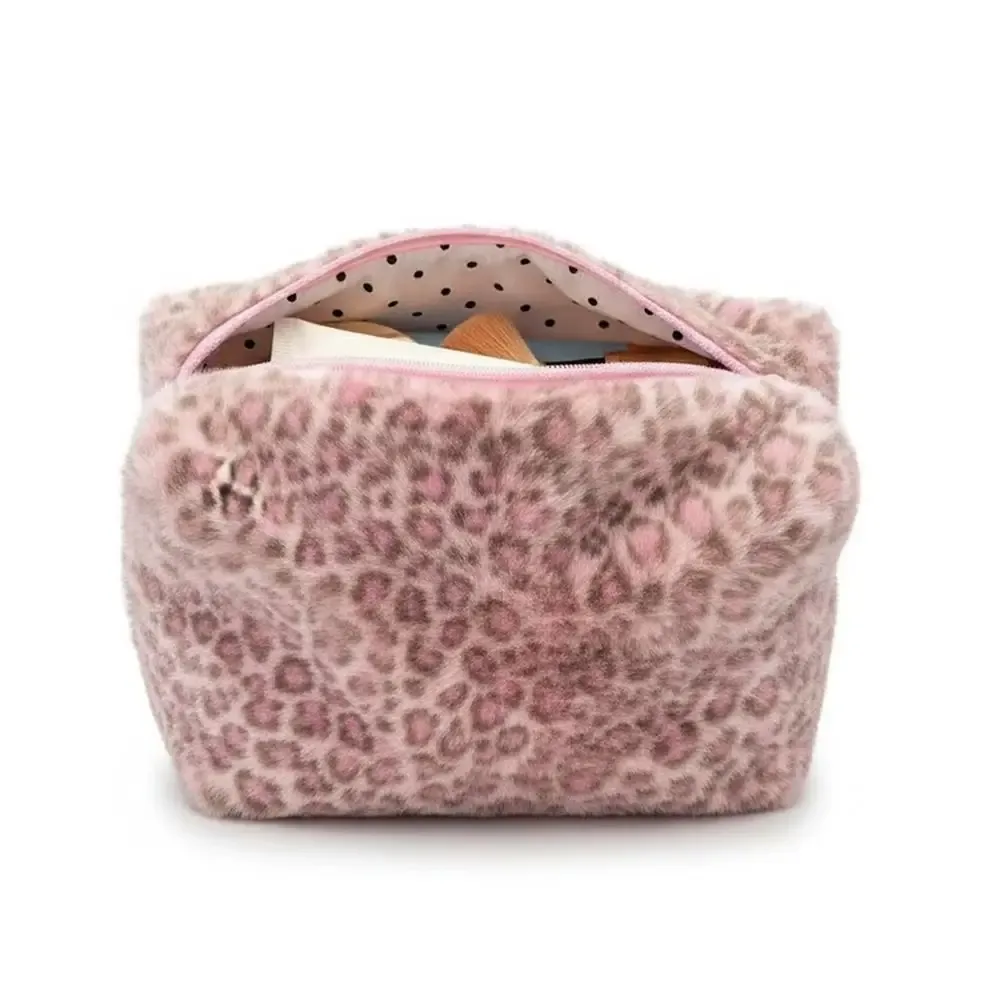 trousse de maquillage floue durable, grande capacité, imprimé léopard, organisateur de toilette, sac à cosméti