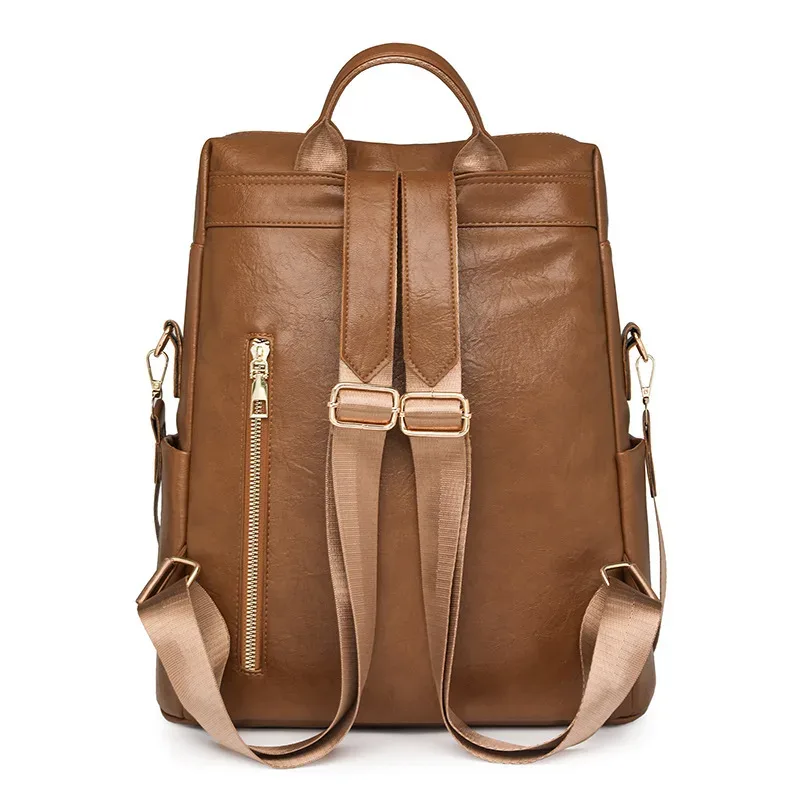 sac à dos en cuir souple de haute qualité pour femmes, nouveau style britannique, sac d'école polyvalent pour célébrités d'internet avec matériau pu