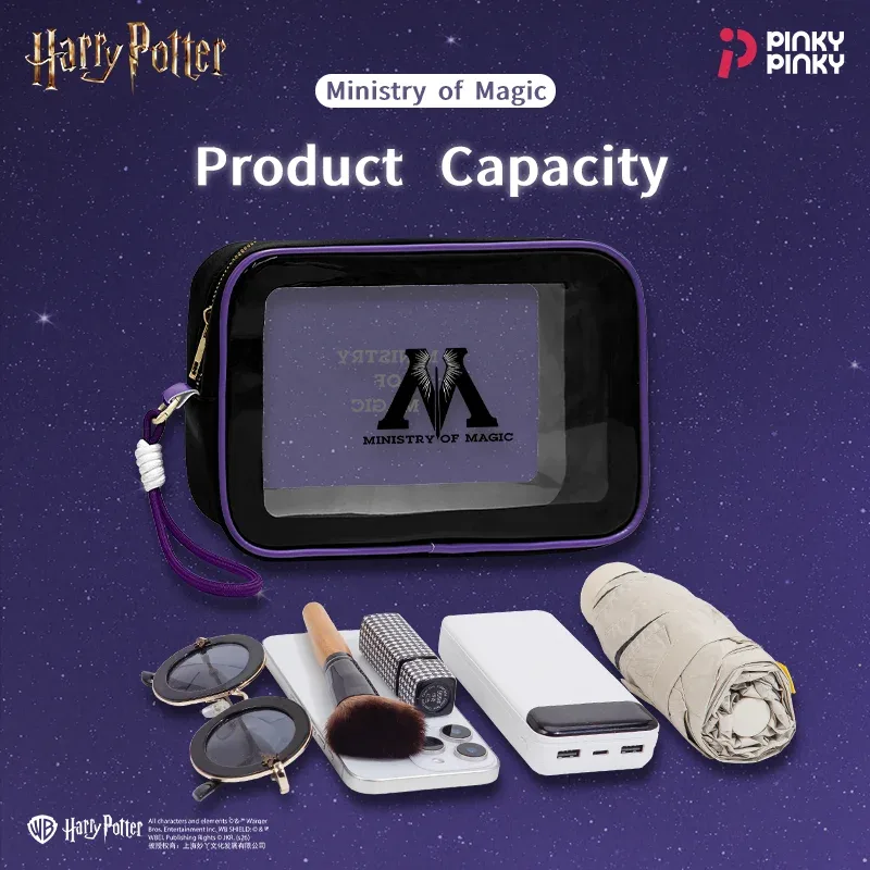 trousse de maquillage pinky harry potter, trousse de toilette, pochette de rangement de voyage pour les déplacements quotidiens, cadeau d'halloween ou d'anniversaire pour étudiants, fans et femmes