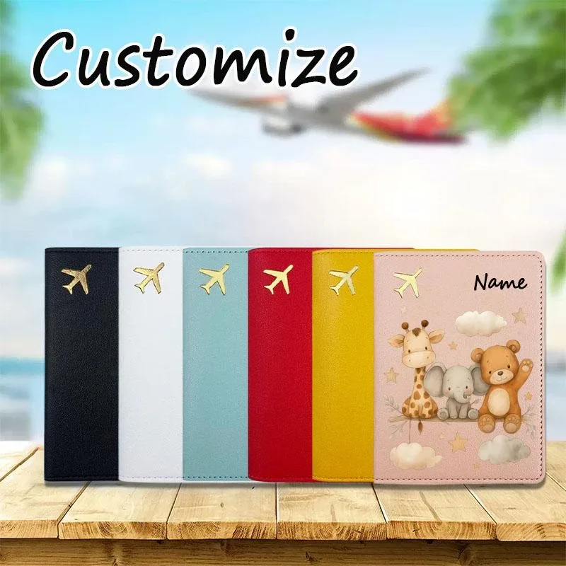 Porte-passeport personnalisable, organiseur de documents de voyage en simili cuir, plusieurs couleurs disponibles, idéal pour Pâques, la fête des mères