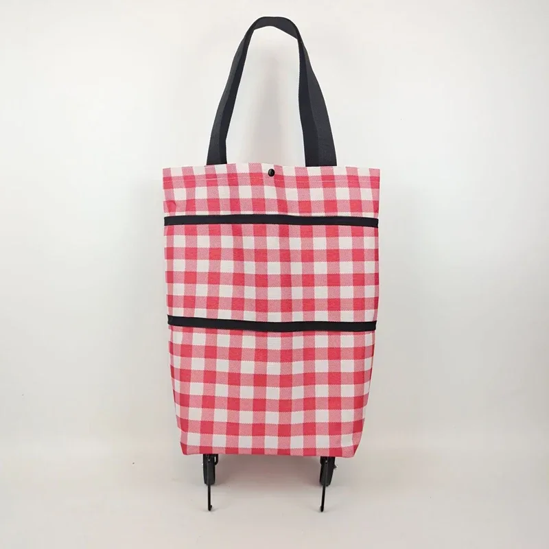 sac à roulettes, sac à roulettes, sacs à provisions pliants, achat de légumes, paquet de traction, petit chariot à traction, organisateur de courses portable
