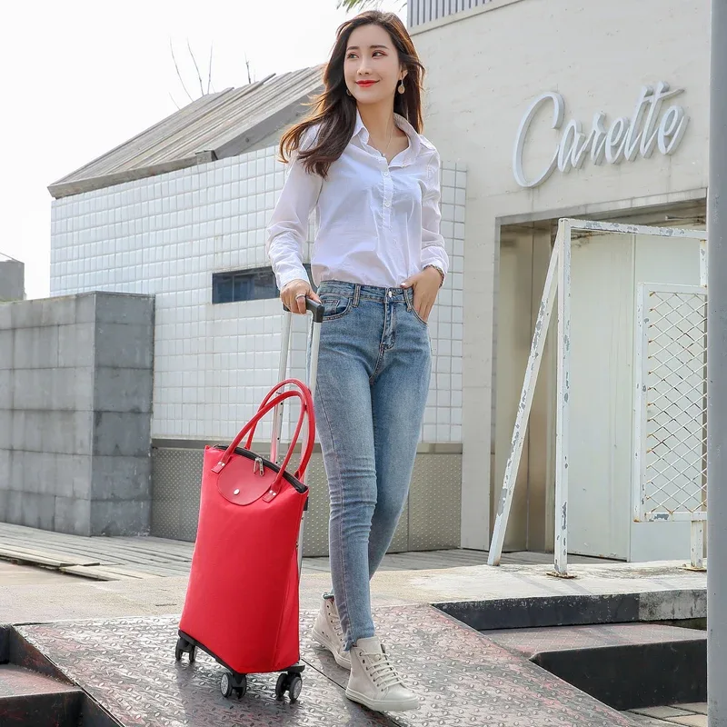 weishengda-sac à bagages à roulettes pour femme, sacoche de voyage à roulettes