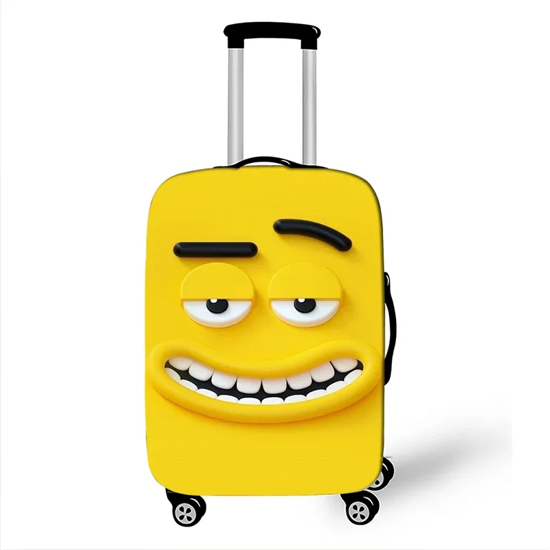 juste de bagage élastique pour voyage, housse anti-poussière, housse de protection, étui à bagages, housse de valise, expression amusante, 18-32