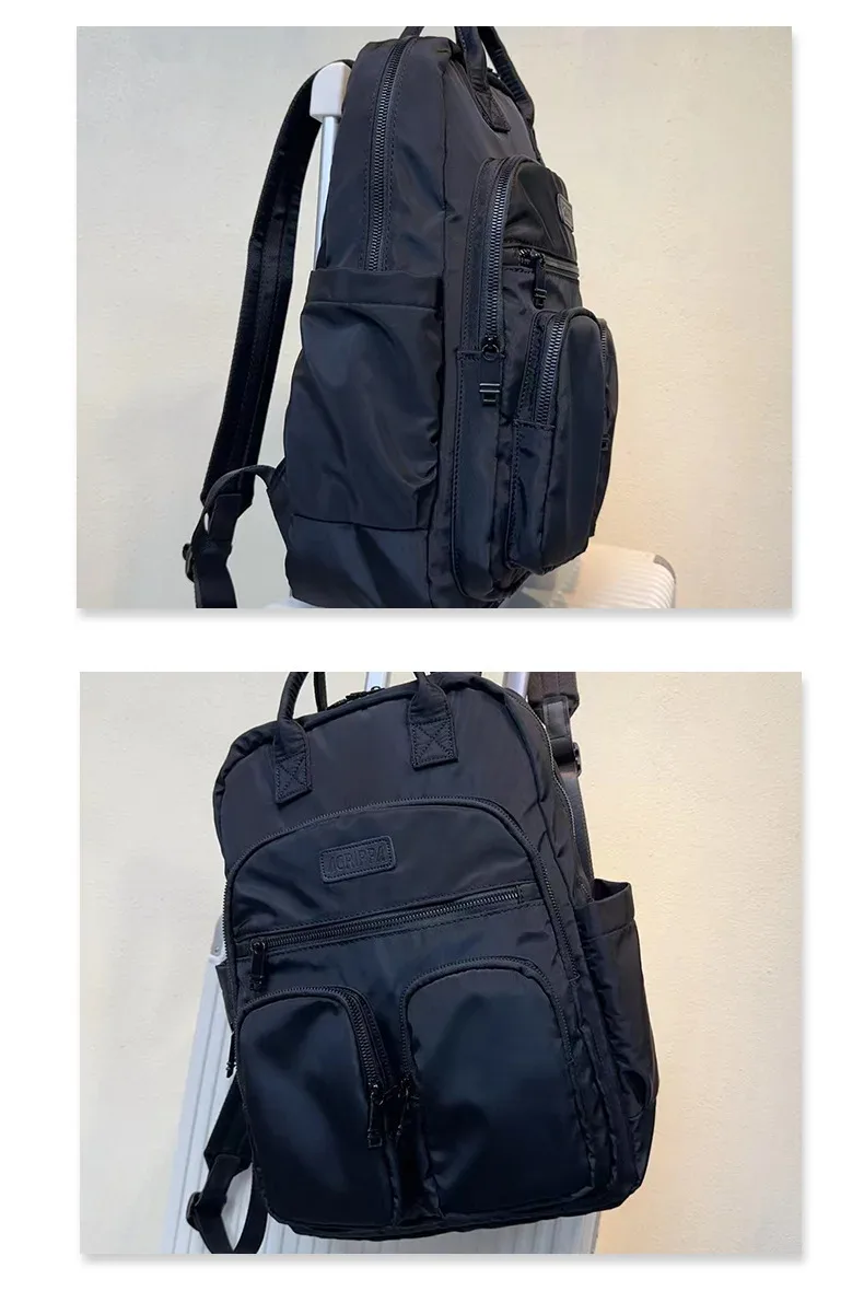 sac à dos en nylon de grande capacité, sac à dos de voyage multi-compartiments avec poignée pour les trajets quotidiens, l'école et les activités de plein air