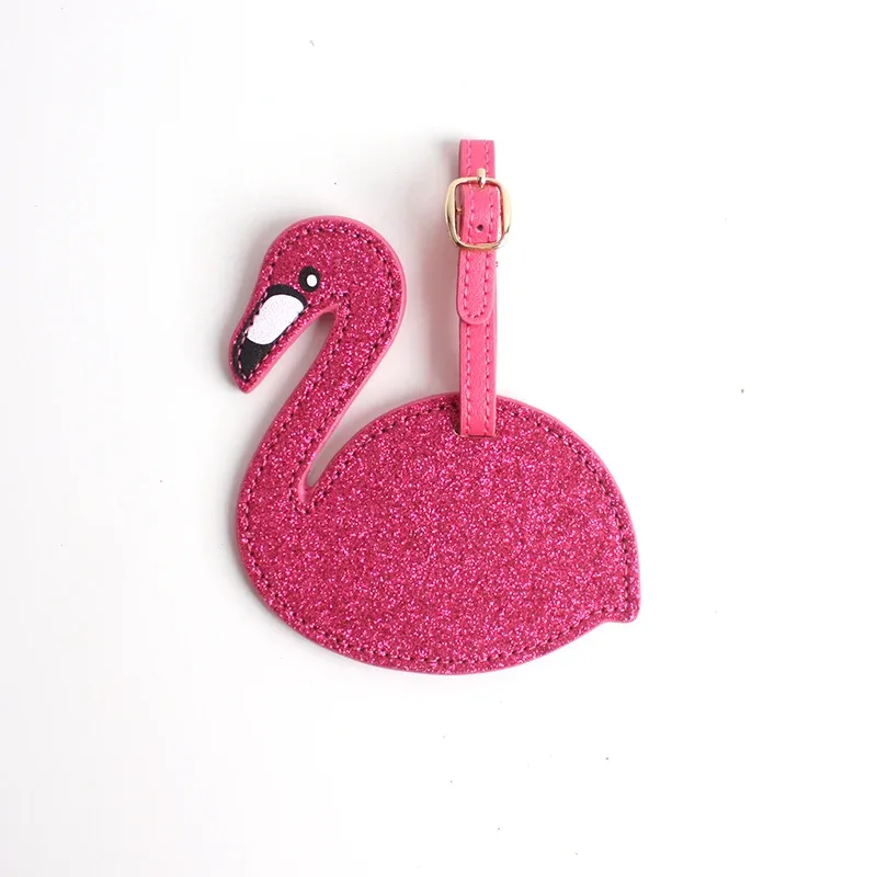 étiquette de bagage créative au design flamant rose, pour voyage, style moderne, accessoires de bagages de hau