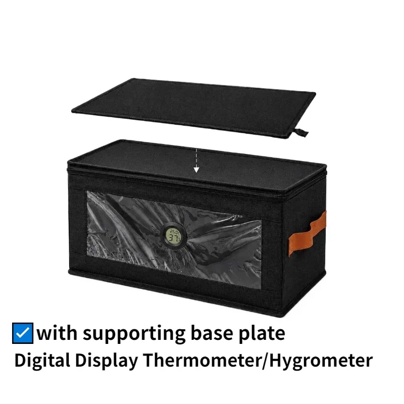 boîte de rangement pour filament d'imprimante 3d, organisateur pliable non tissé avec hygromètre et fenêtre transparente pour la maison, le bureau et l'espace de travail d'impression 3d