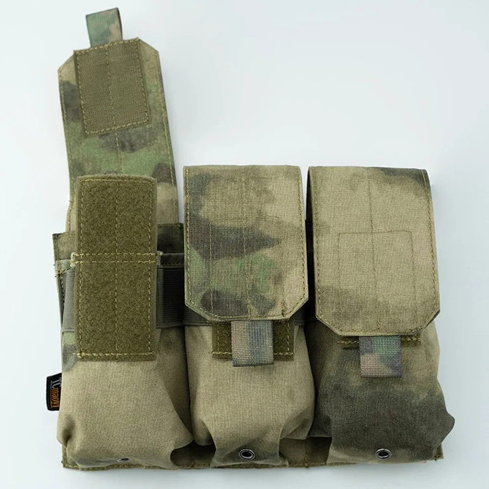Sac de rangement tactique triple pour accessoires d'extérieur, sac d'accessoires pour gilet MOLLE