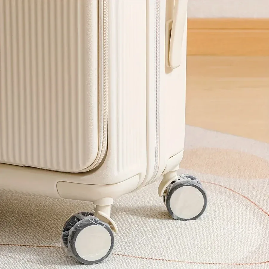 50/100 pièces housses de protection jetables universelles pour roulettes de bagages, film anti-poussière et anti-salissure pour roulettes de valise