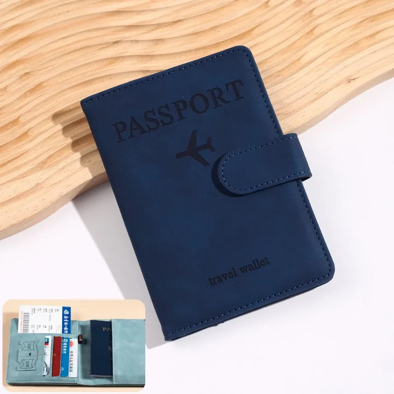 porte-passeport antimagnétique et antivol, étui de voyage, portefeuille pour cartes de crédit, livre de passeport en cuir pour femmes et hommes