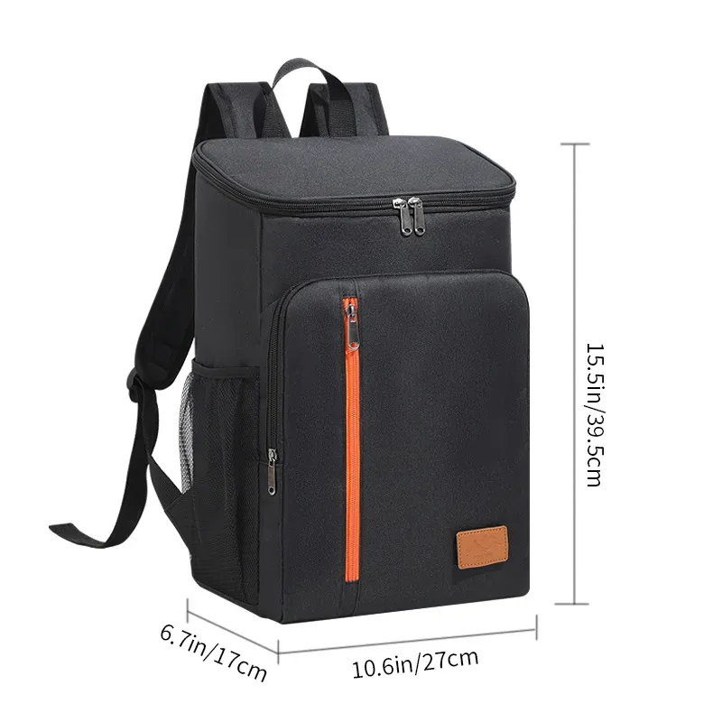 sac isotherme portable 18l pour repas, boîte alimentaire durable, étanche, glacière isotherme, sac à dos oxford pour camping et rangement du dîner