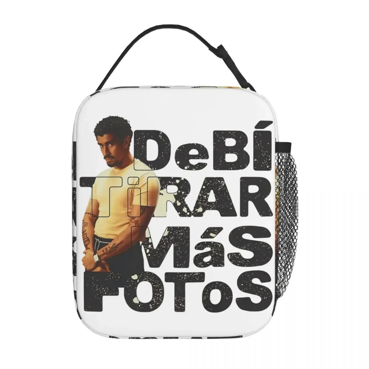 sac fourre-tout isotherme pour l'école, bad bunny dtressing debi tirar mas fotos, récipient alimentaire portable, glacière thermique, boîtes à lunch