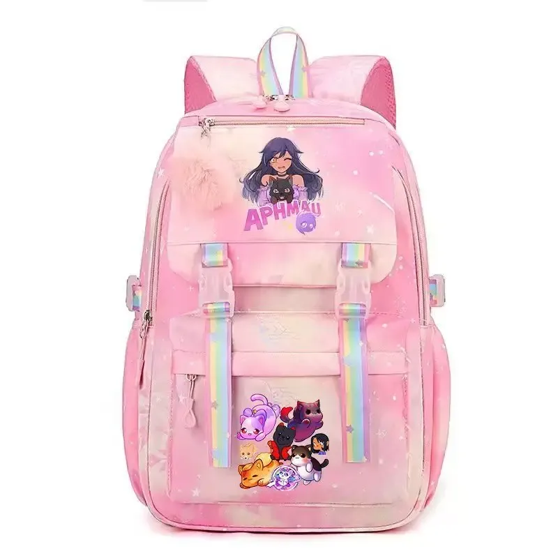 mochila aphmau sac à dos pour femmes et filles, sac d'école pour étudiants, sacs à dos de voyage de grande capacité, sac à dos pour ordinateur portable à la mode
