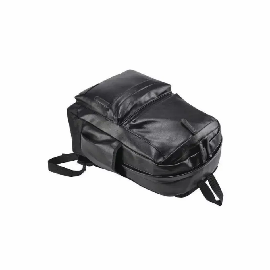 sac à dos pour ordinateur portable pour hommes grand sac à dos de voyage étanche en cuir sac d'école noir doux nouvelles sangles réglables sacs à dos en cuir