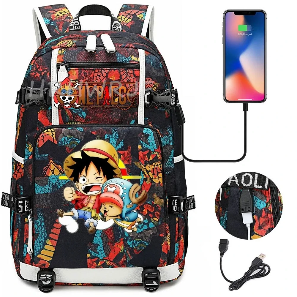 sac à dos one piece monkey d luffy, simple, grande capacité, pour le sport, les voyages, les loisirs, l'école, pour ordinateur portable, unisexe, mochila de voyage
