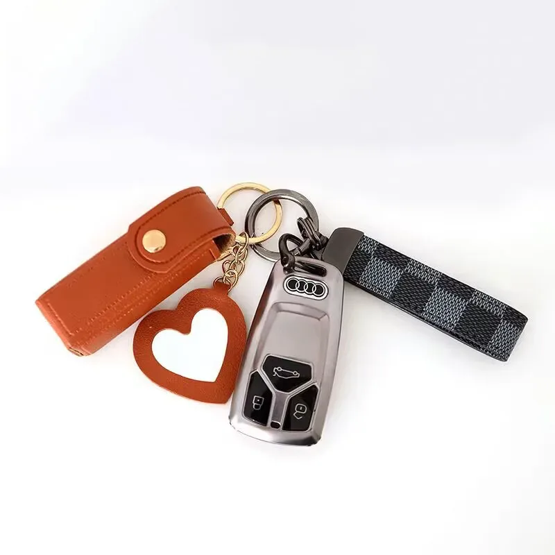 1 pièce pochette portable en cuir pu pour rouge à lèvres, mini trousse de maquillage, étui pour baume à lèvres, porte-clés, étui de protection pour rouges à lèvres avec miroir