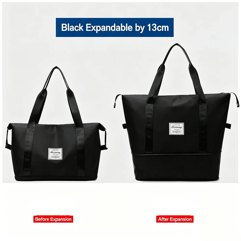 sac de voyage extensible grande capacité à porter à la main - durable, plusieurs compartiments, adapté aux voyages, au fitness, au yoga, comme sac à main