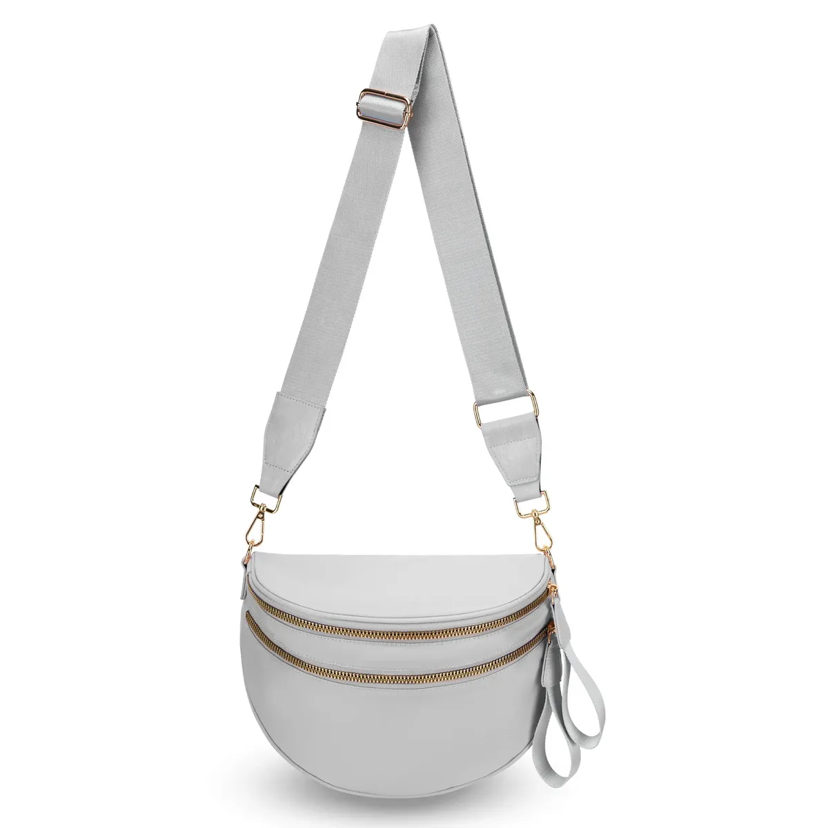 sac banane à carreaux pour femmes, sac banane décontracté, grande capacité, sangle réglable, sac à bandoulière simple pour maman, fourre-tout de voyage quotidien