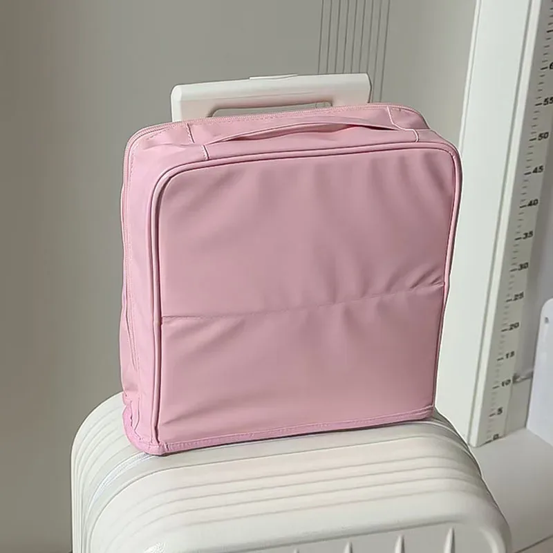 trousse de toilette de voyage avec compartiments, organiseur de maquillage pour femmes, grande pochette pour cosmétiques, soins de la peau, pinceaux et crayons