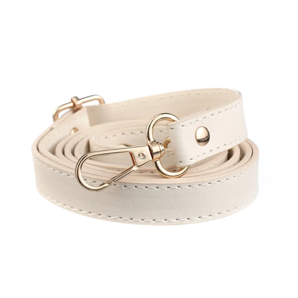 ceinture réglable double couche pour femme, sangles de sac à bandoulière, poignées de remplacement amovibles, cuir pu, environnement de sac à main avec structure dorée, 138cm