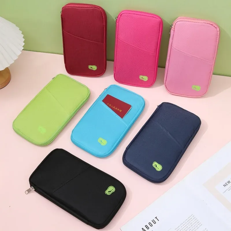 porte-documents de voyage multifonctionnel de style portefeuille pour hommes et femmes, sac de rangement pour passeport, vente en gros, stock disponible