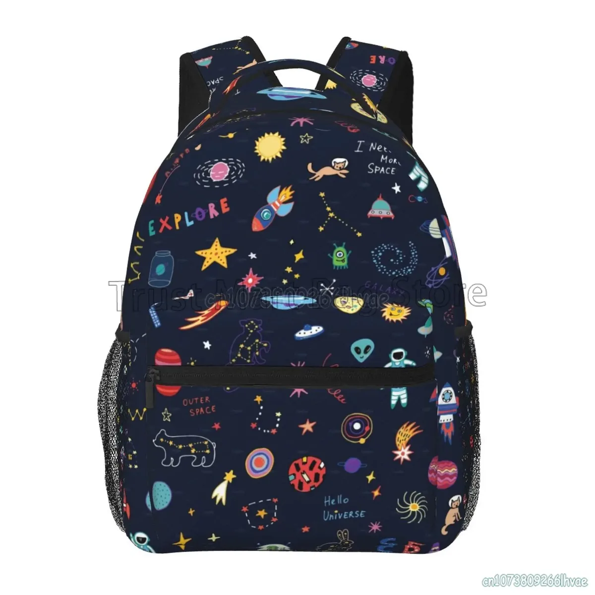 sacs d'école à motif planète spatiale pour tout-petits, pour garçons et filles, jolis sacs à dos de voyage unisexe, sac à dos souple pour ordinateur portable