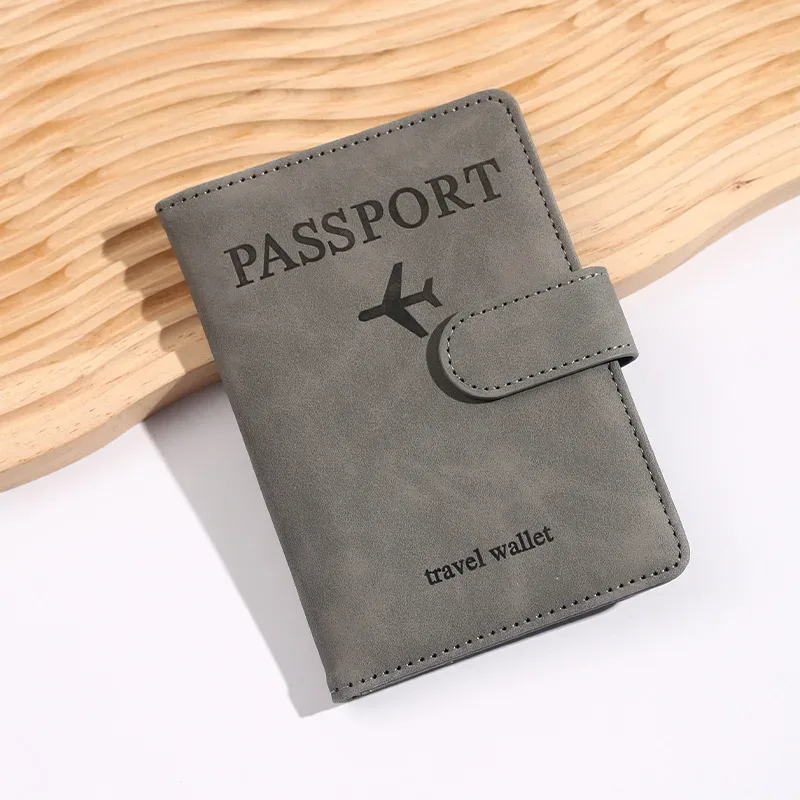 porte-passeport vintage en cuir pu pour femmes et hommes, avec fentes pour cartes bancaires d'identité, accessoires de voyage