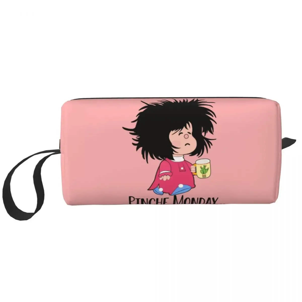 sac de maquillage personnalisé mafalda ballon coeur femmes voyage organisateur cosmétique mode quino manga dessin animé stockage trousses de toilette