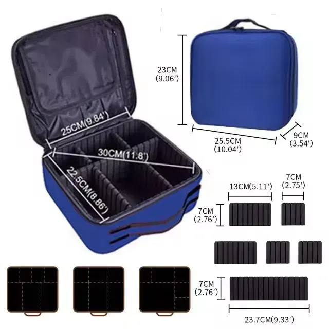 trousse de maquillage professionnelle pour femme, organiseur de cosmétiques, boîte de rangement pour esthéticienne, valise à outils pour ongles, sac de maquillage pour femme