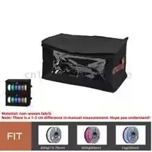 sac de rangement pour filaments d'imprimante 3d résistant à l'humidité, avec fenêtre transparente, organisateur pliable, compatible avec les bobines de filaments pla, petg, tpu, abs de 1 kg.