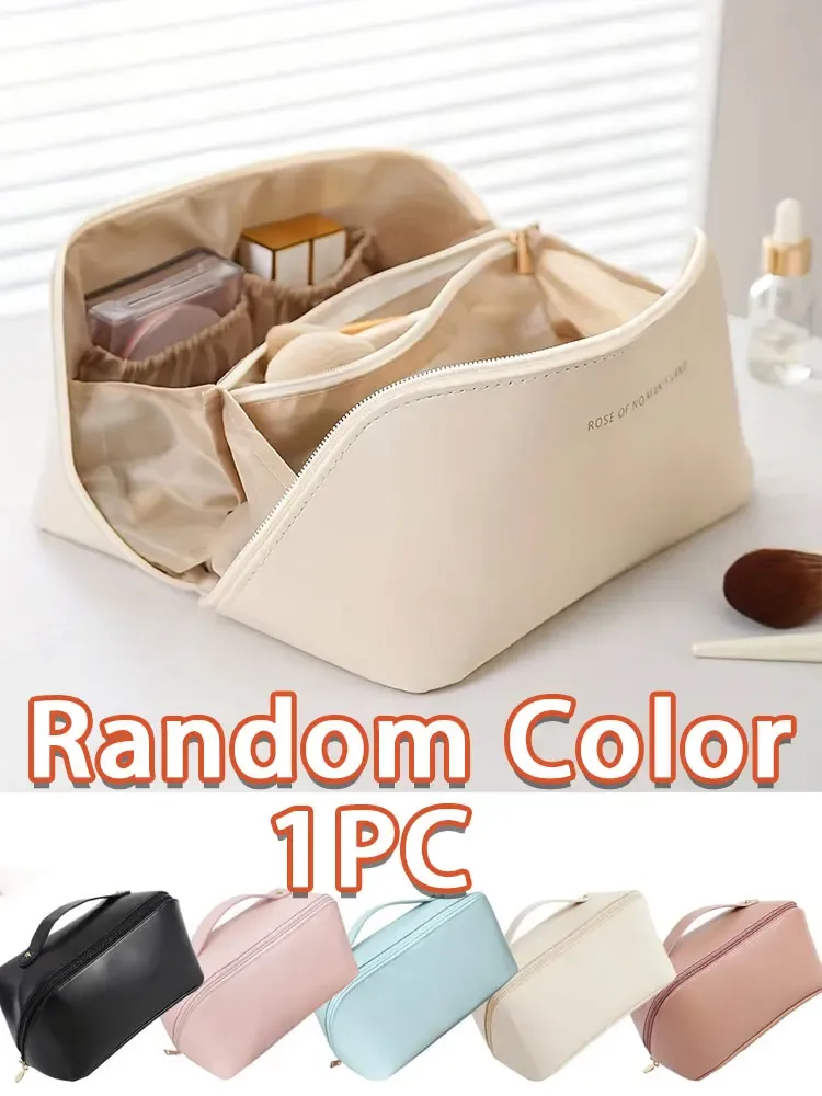 organisateur de maquillage, trousse de toilette pour femme, étui de rangement pour maquillage, pochette de luxe pour femme, sac cosmétique, sac organisateur de voyage avec fermeture éclair