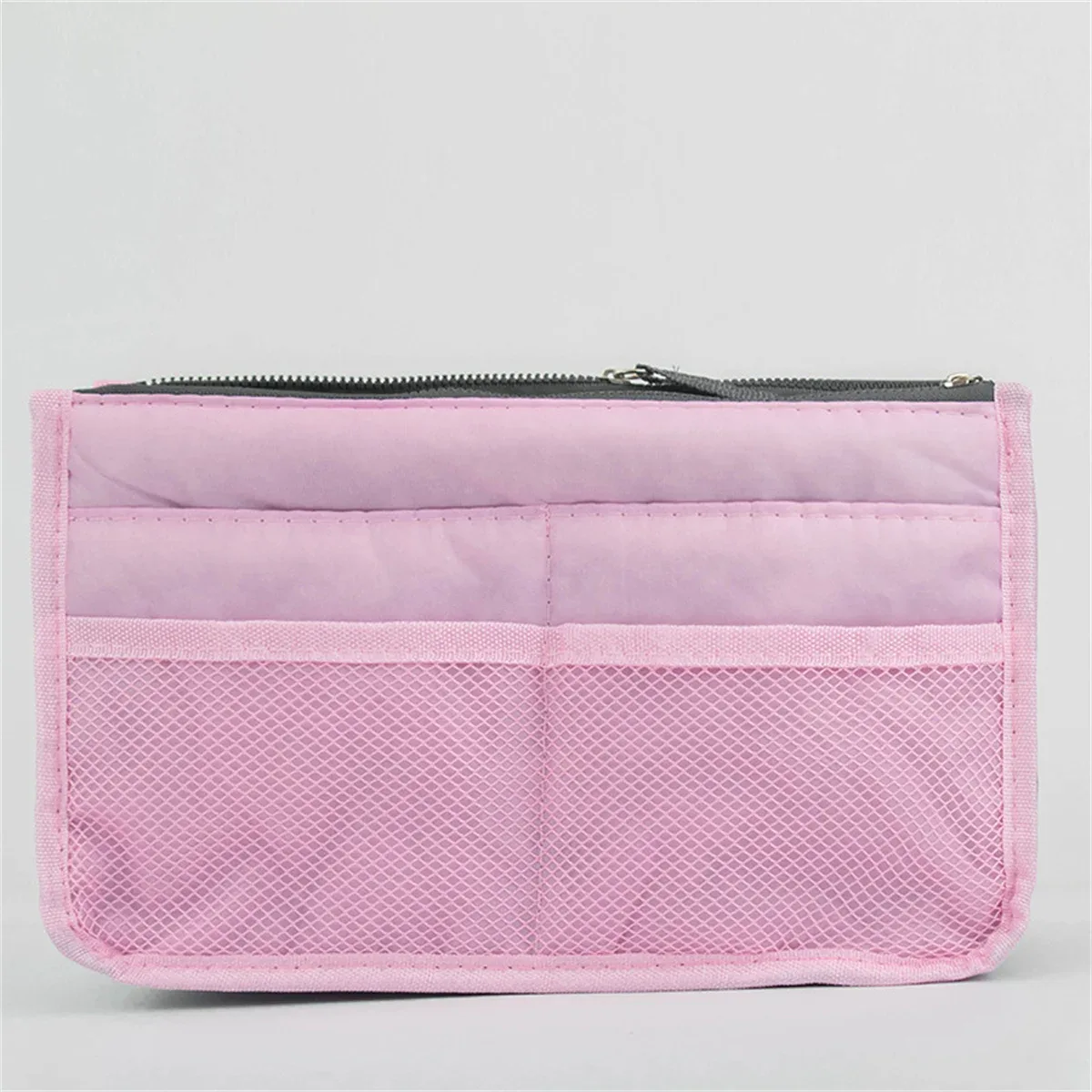 sac de maquillage multifonctionnel de grande capacité, sac de voyage portable à double fermeture éclair, sac de rangement pour articles de toilette, sac pour maman, sac cosmétique multi-poches