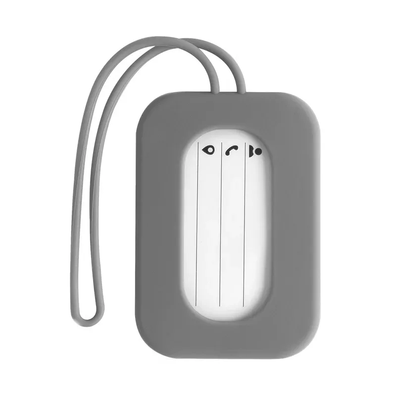 étiquettes de bagage de voyage en silicone, porte-nom et carte d'identité, couleur unie, étiquette de valise, étiquette de bagage d'embarquement, accessoires de voyage