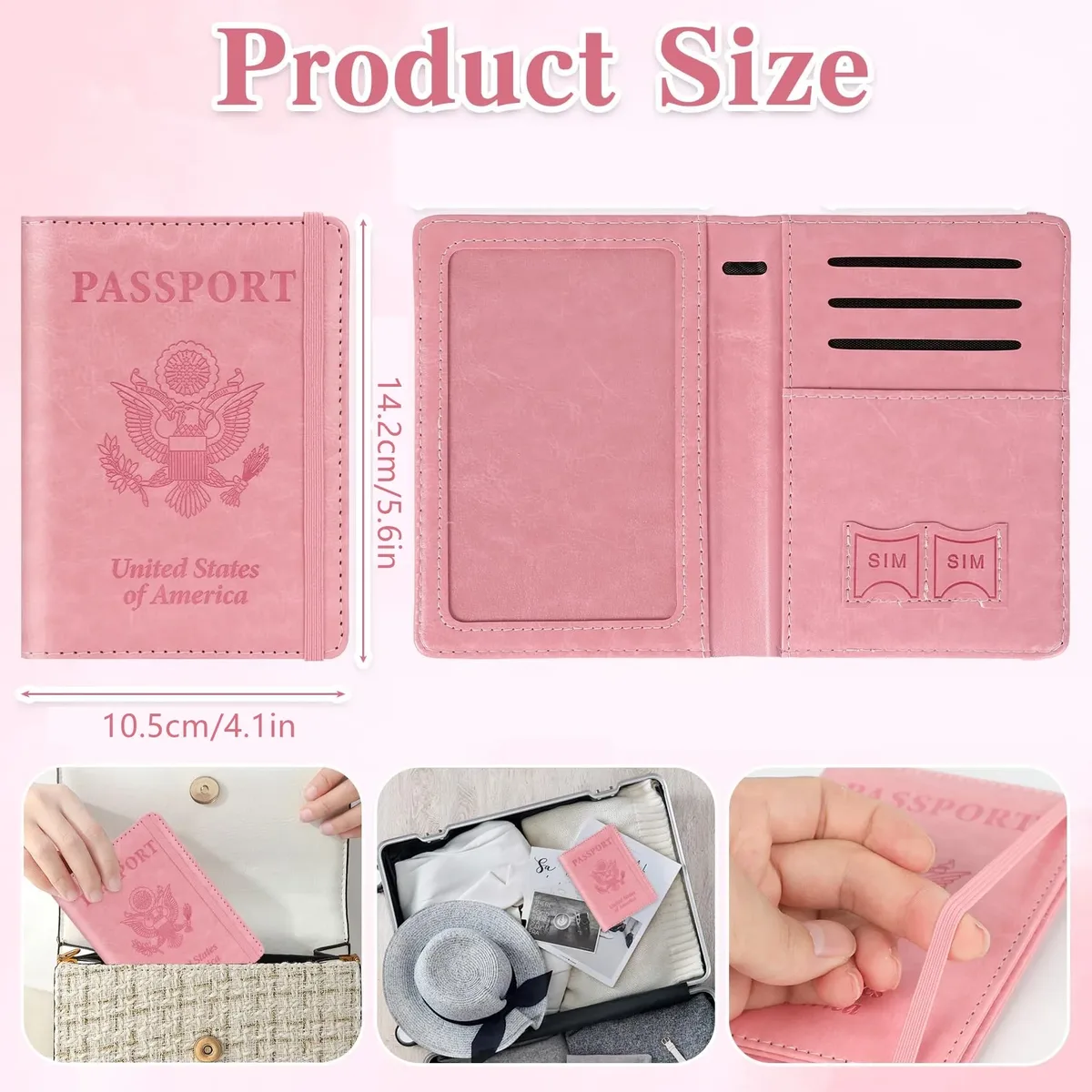 porte-passeport pour voyage, étui de protection rfid pour passeport, portefeuille de passeport pour femme, accessoires de voyage essentiels, organiseur de documents